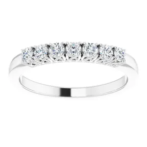 0.30 ct. Round Diamond Wedding Band Seven Stone Anniversary Ring