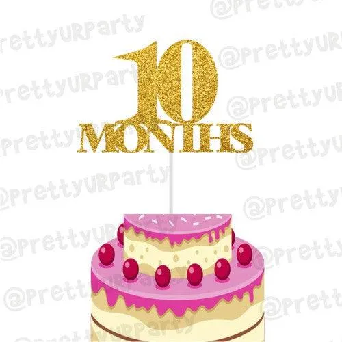 10 Months Cake Topper