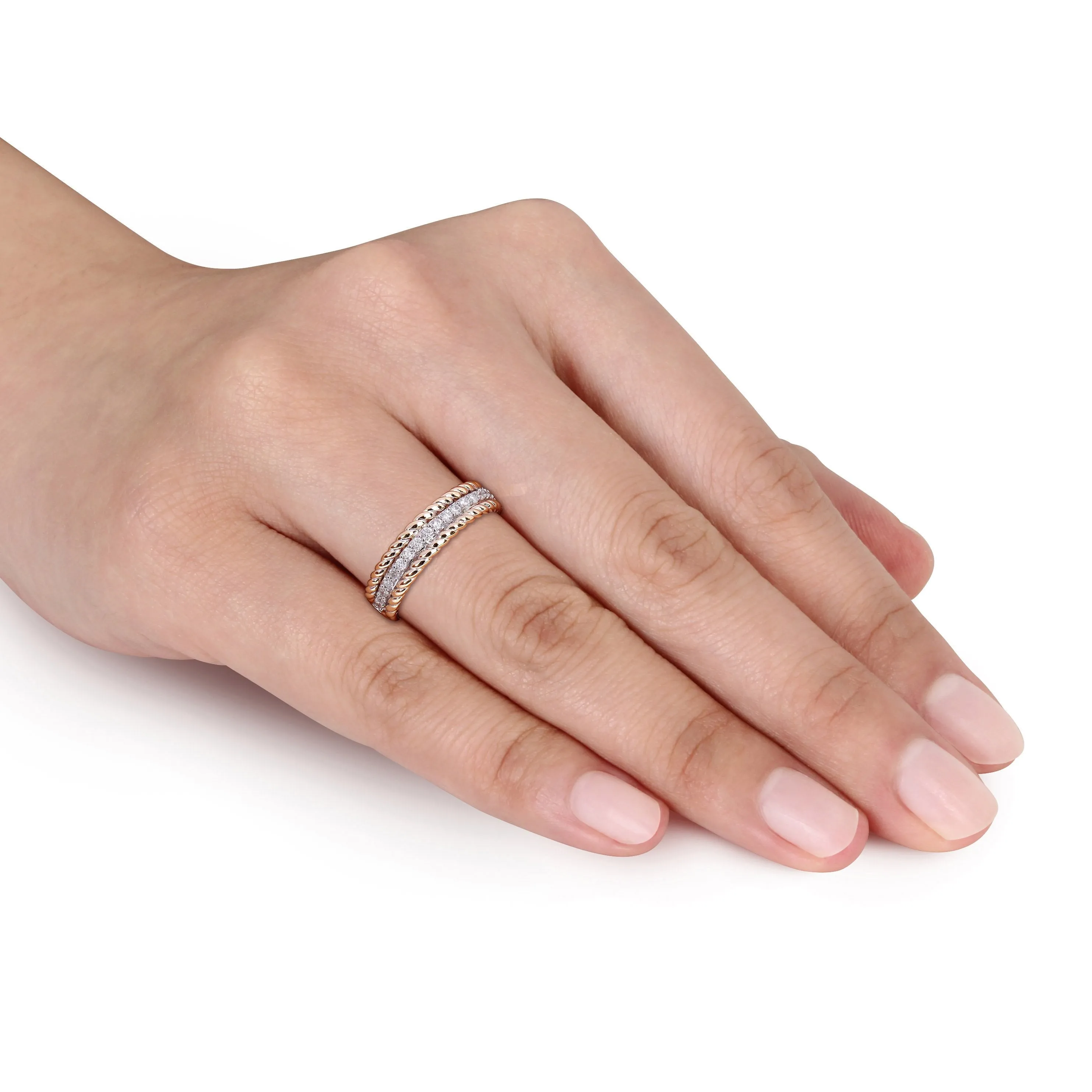 10K Two Tone Gold Layered Ring