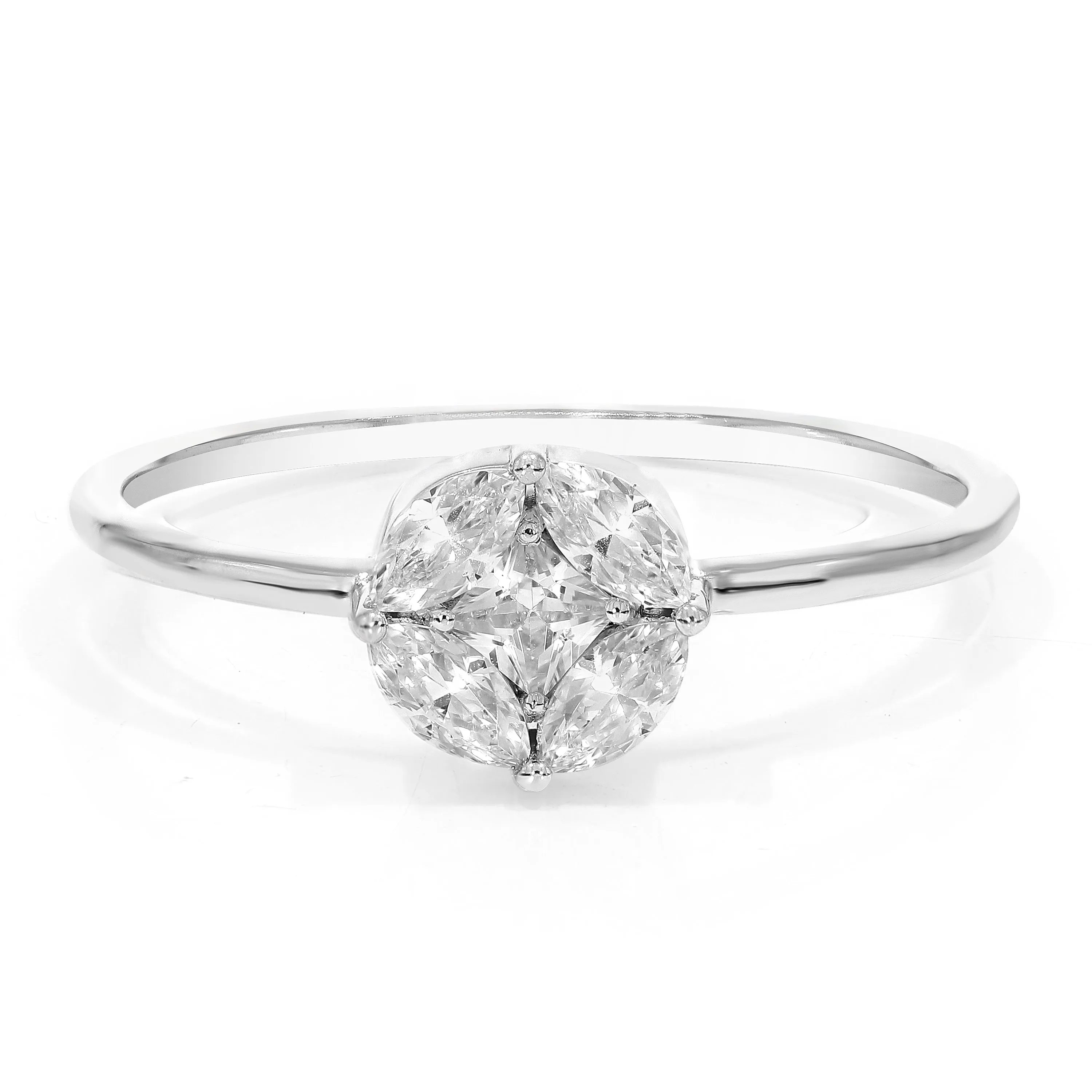 1/2 cttw Lab Grown Diamond Engagement Ring in Silver