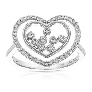 1/4 cttw Lab Grown Diamond Drop Engagement Rings Sterling Silver