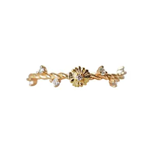 14K Mini Daisy Twisted Ring