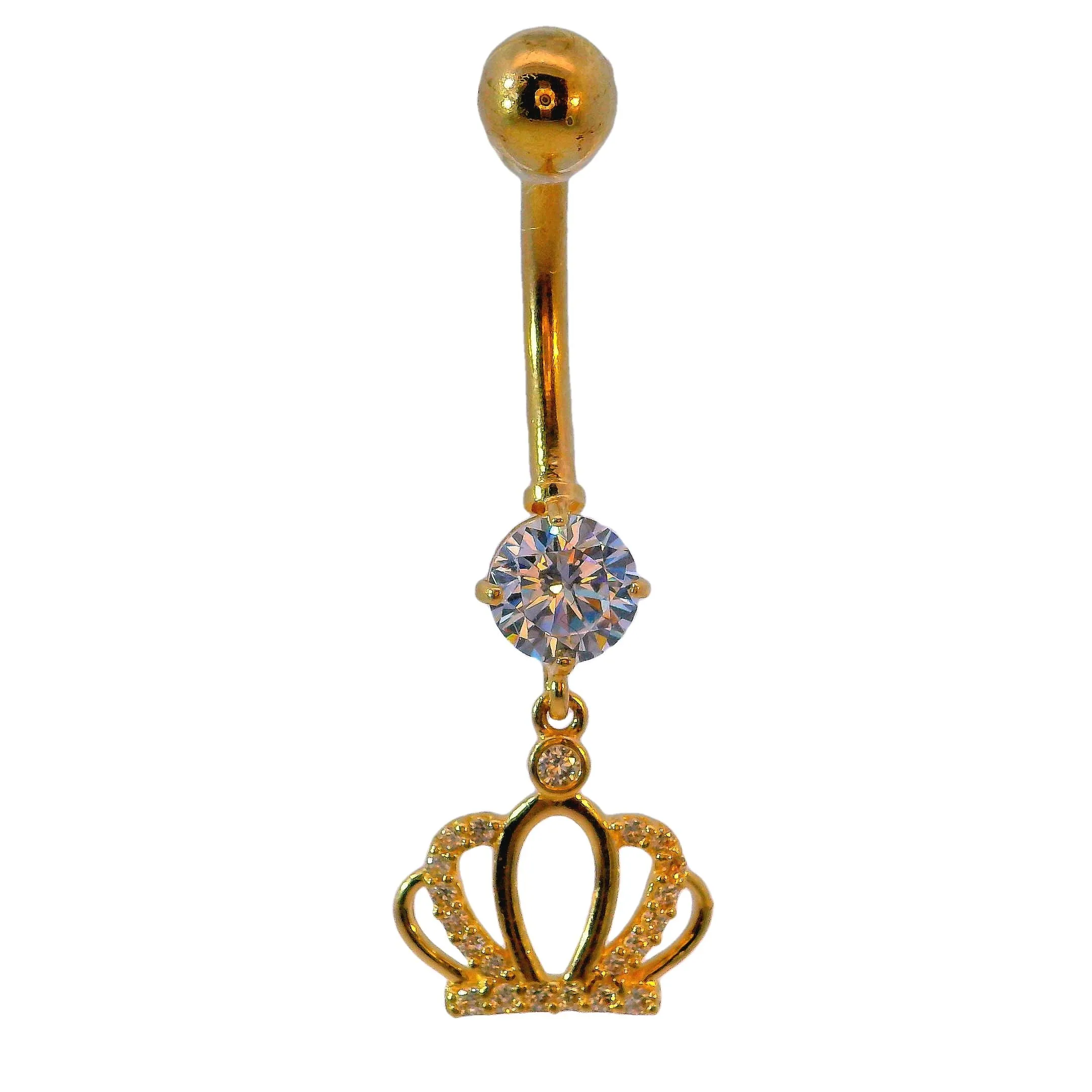 14K Yellow Gold Belly Button