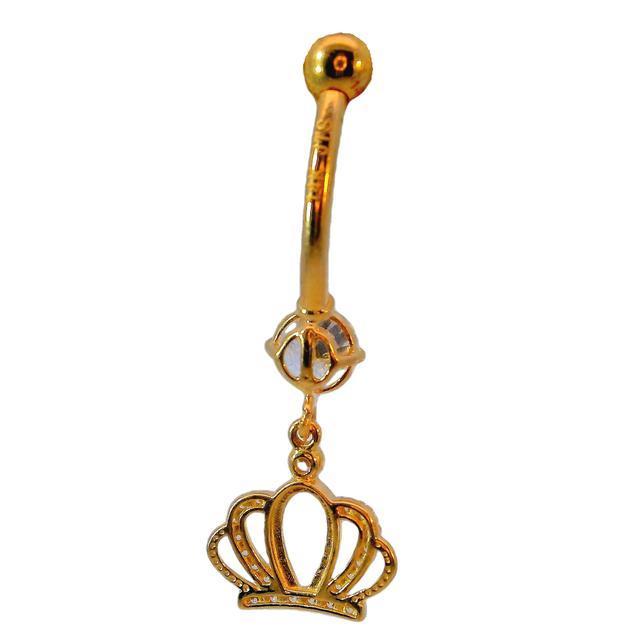 14K Yellow Gold Belly Button