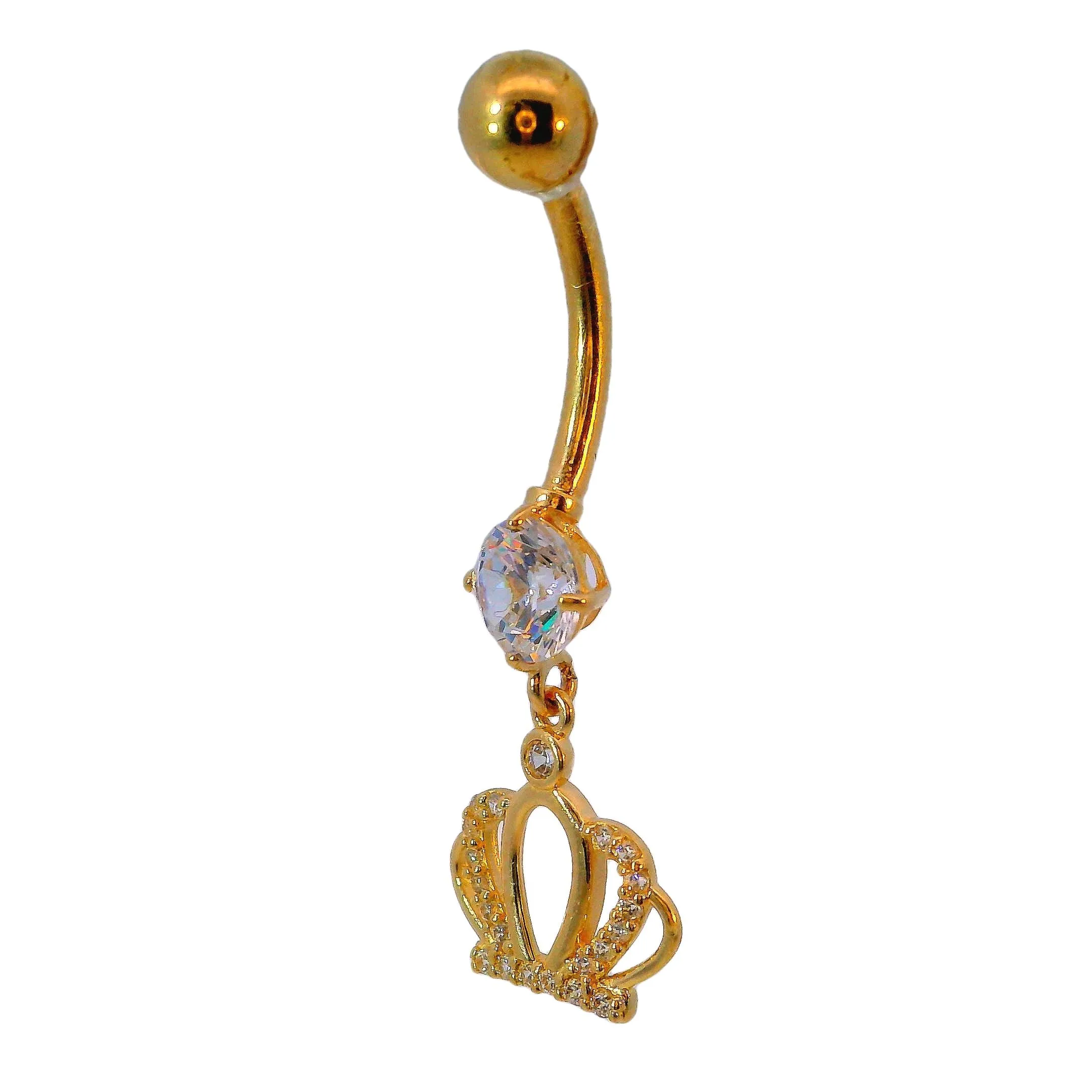 14K Yellow Gold Belly Button