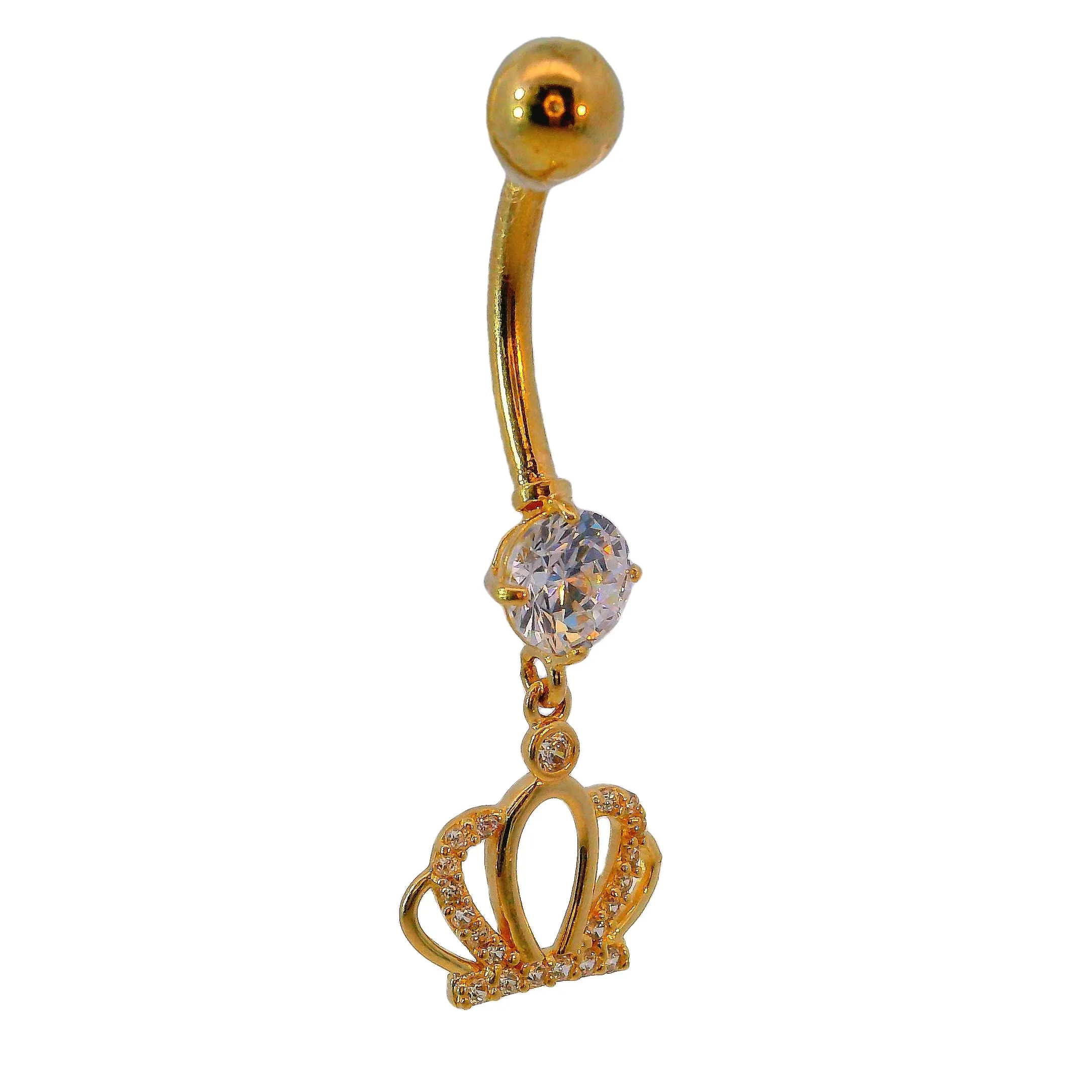14K Yellow Gold Belly Button