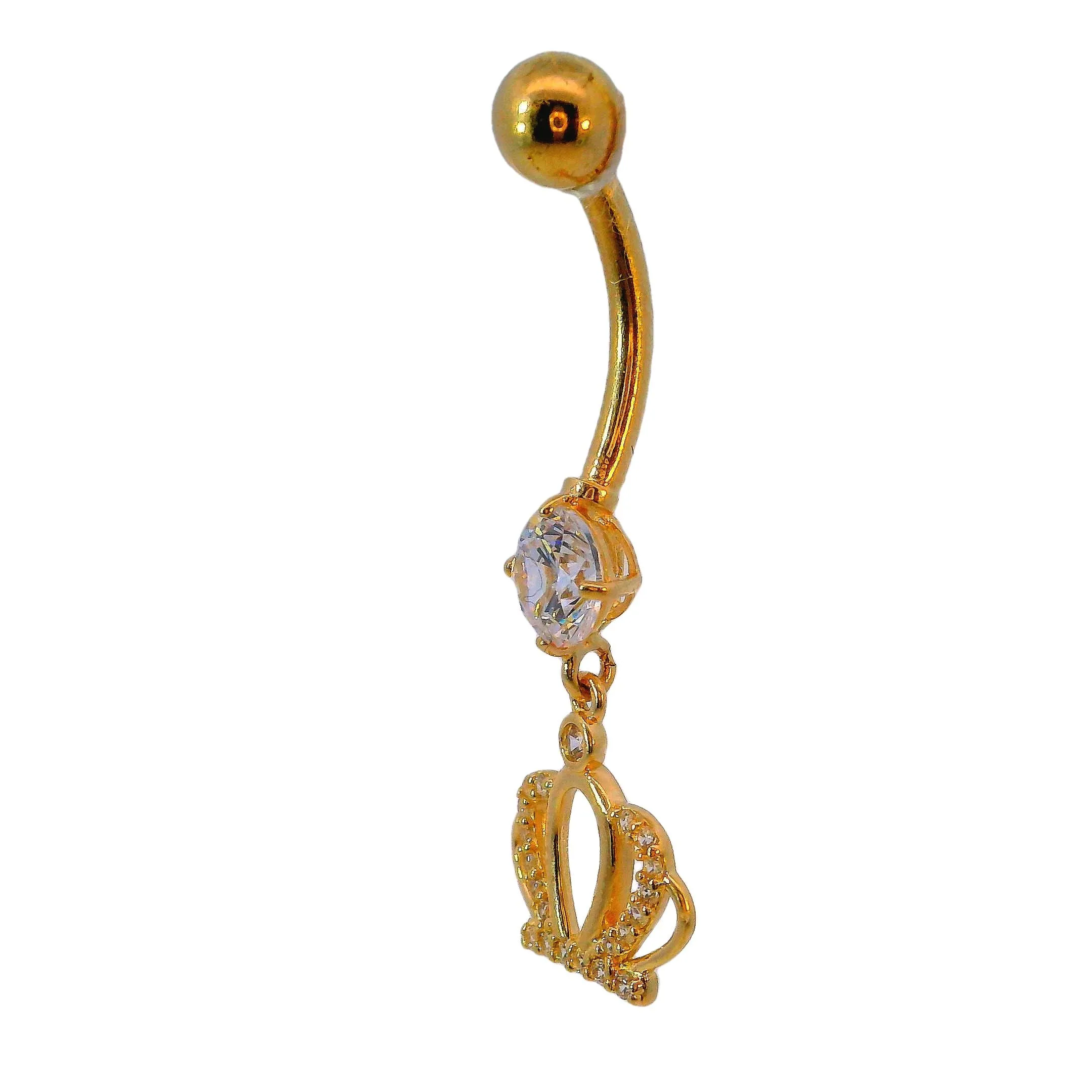 14K Yellow Gold Belly Button