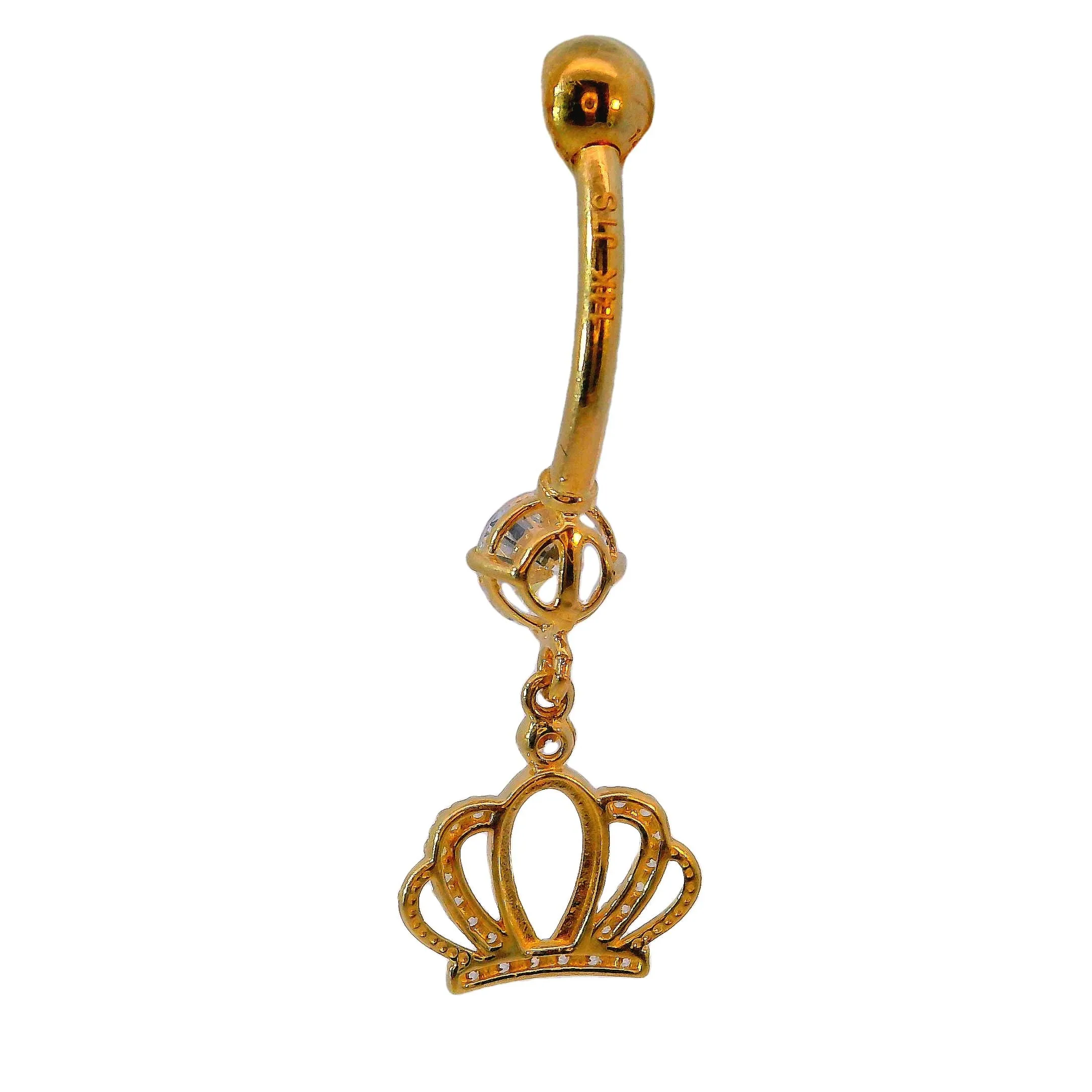 14K Yellow Gold Belly Button