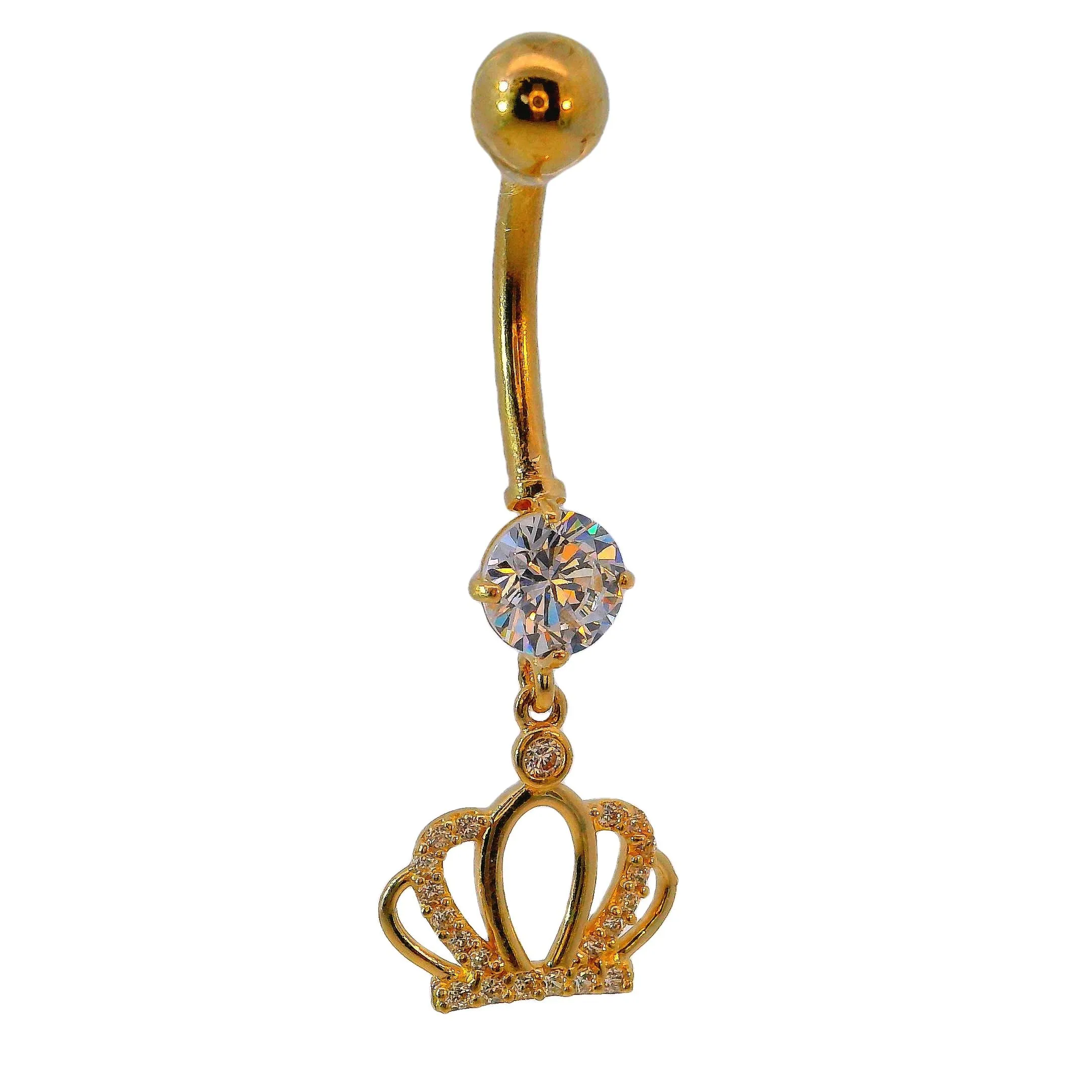 14K Yellow Gold Belly Button