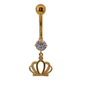 14K Yellow Gold Belly Button