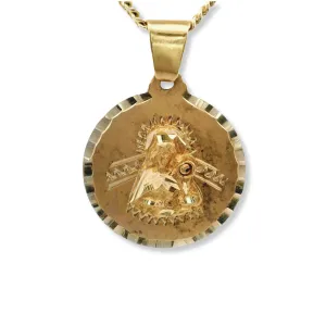 14K Yellow Gold Saint Barbara Pendant