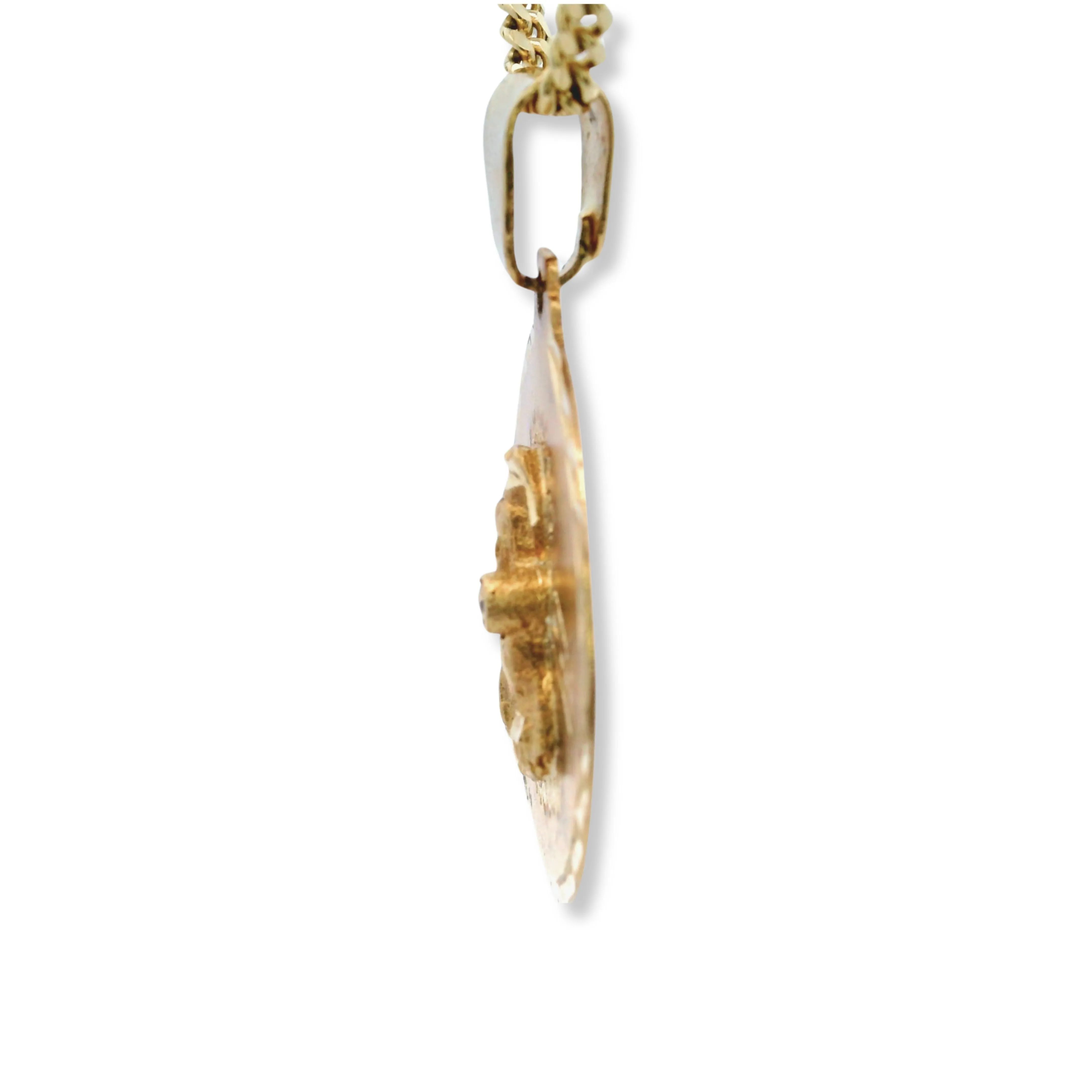 14K Yellow Gold Saint Barbara Pendant