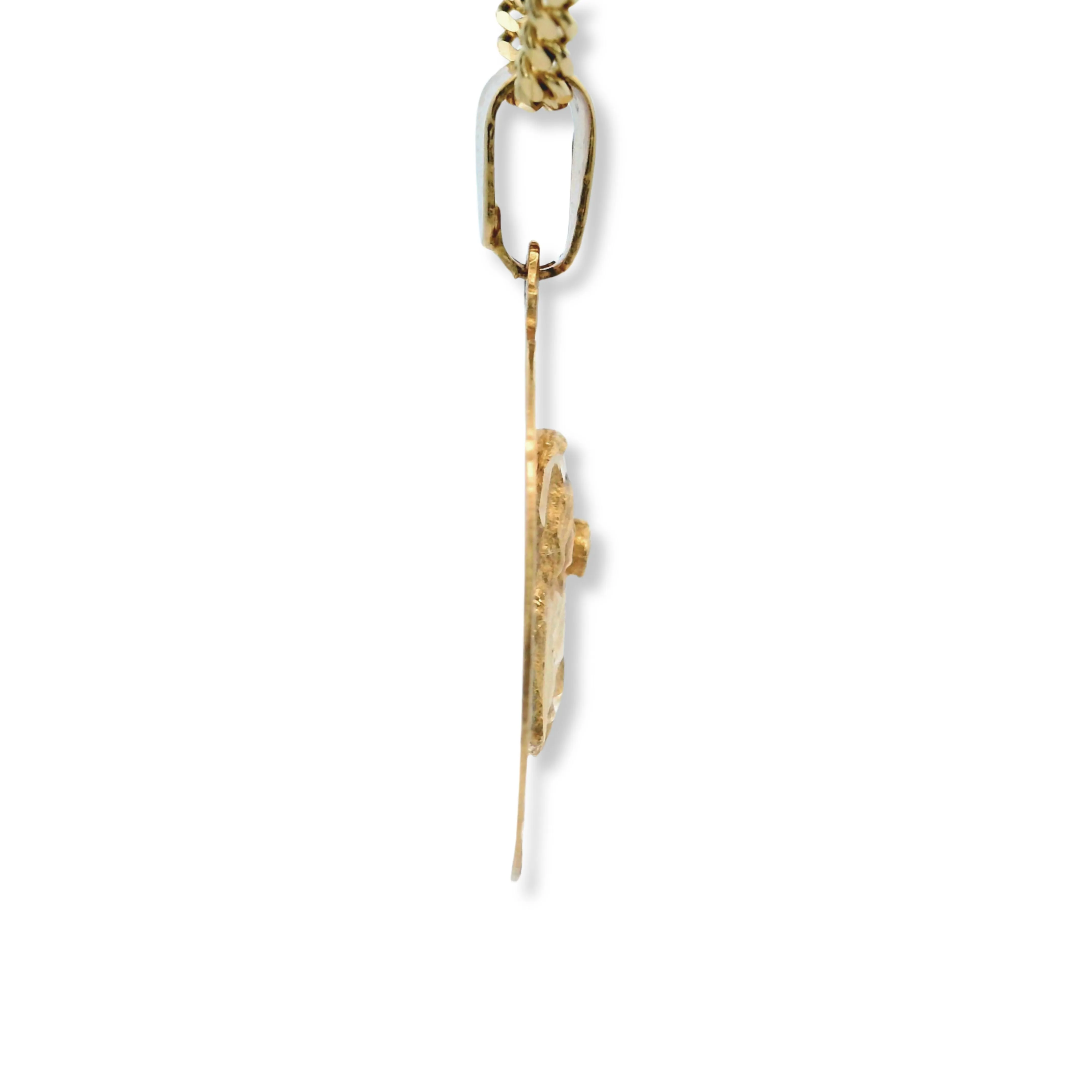 14K Yellow Gold Saint Barbara Pendant