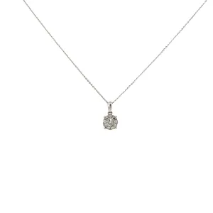 14KW .35CT GVS2 CLUSTER SOLITAIRE PENDANT