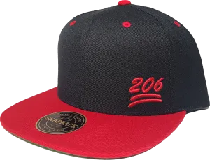 206 Snapback 100 Emoji Inspired Black Red