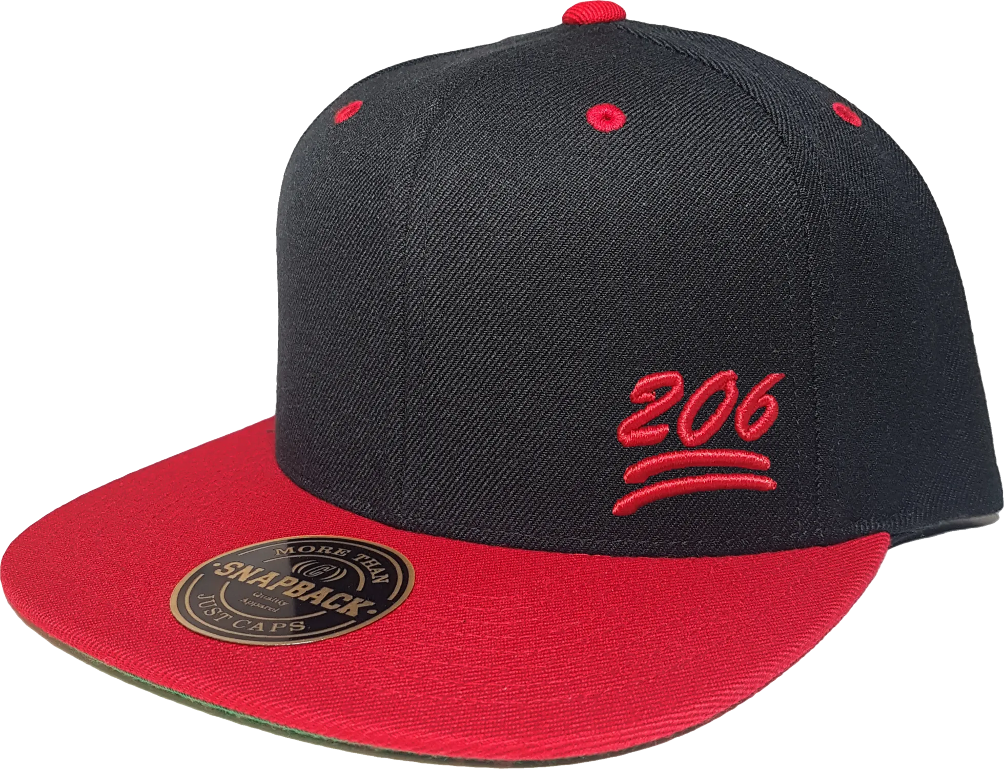 206 Snapback 100 Emoji Inspired Black Red