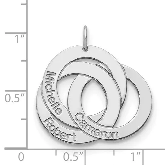 3 Name Circle Charm