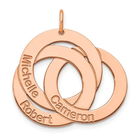 3 Name Circle Charm