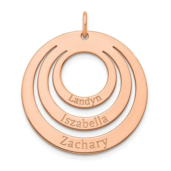 3 Name Circle in Circle Charm