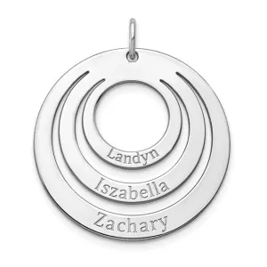 3 Name Circle in Circle Charm