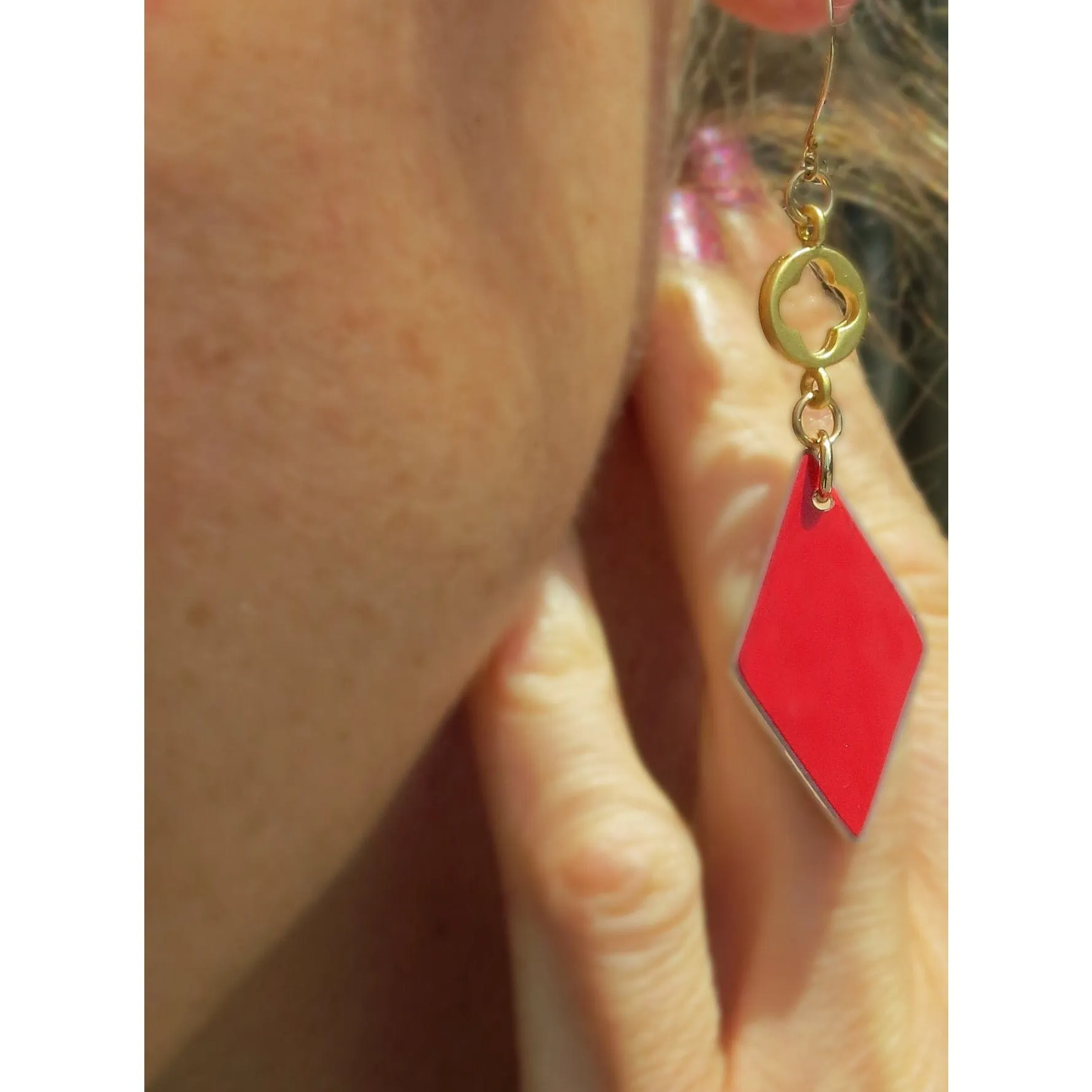 360 Challenge Red Diamond Earrings