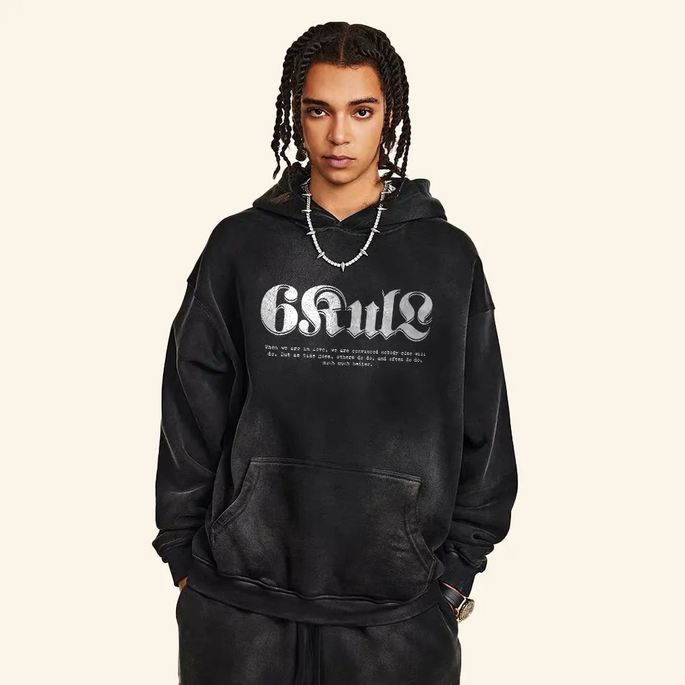 6Kull Cross Skull Flower Hoodie