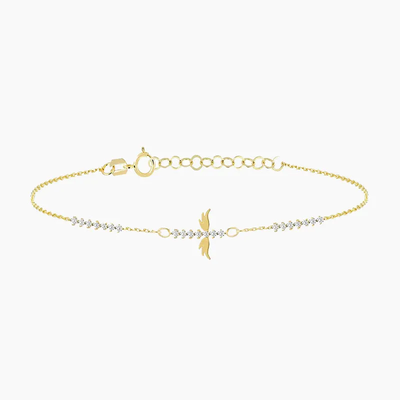 925 Sterling Silver Angel Wings Bracelet