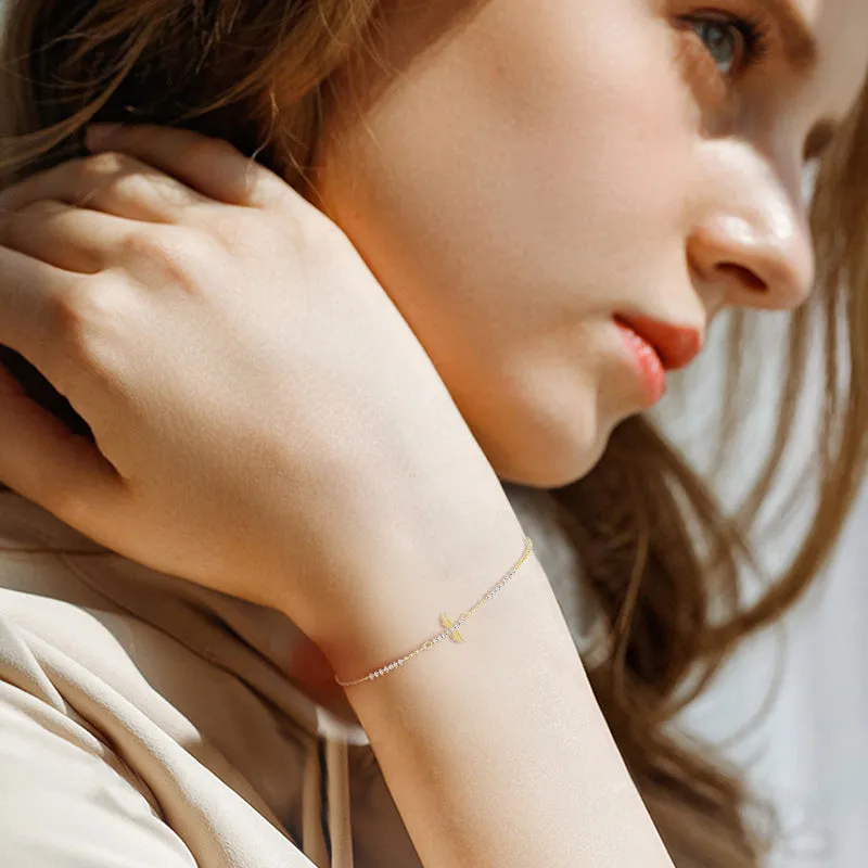 925 Sterling Silver Angel Wings Bracelet