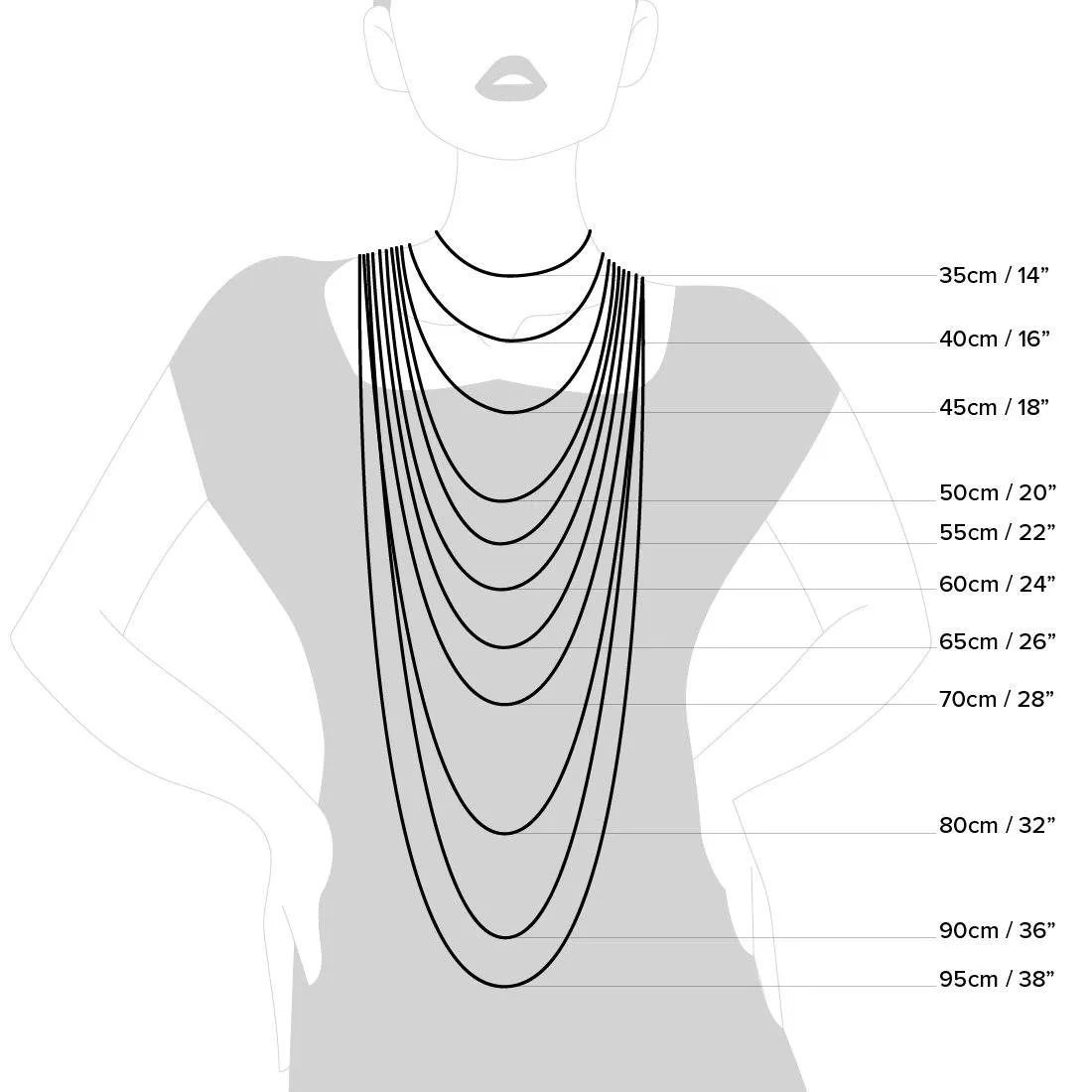 9ct Yellow Gold 50cm Figaro Necklace