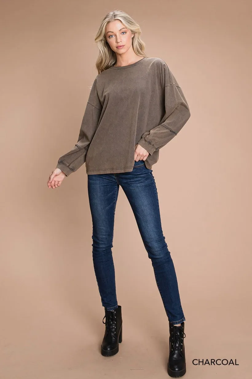 About Time Long Sleeve Top-2 Colors Available