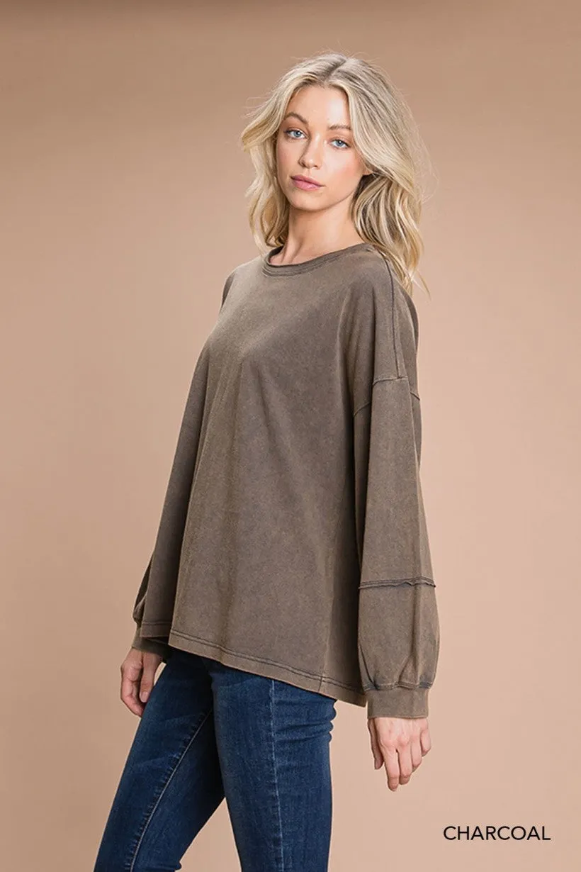 About Time Long Sleeve Top-2 Colors Available