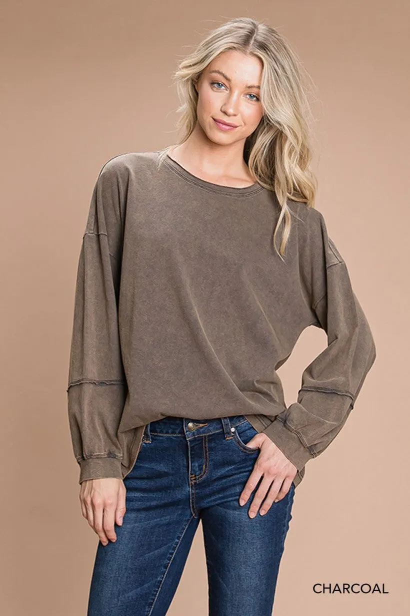About Time Long Sleeve Top-2 Colors Available