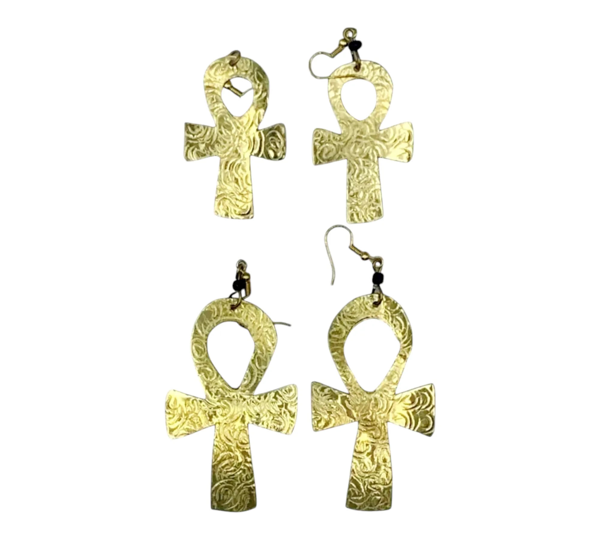 Adinkra Symbol Brass Earrings | Geri's Bluffing Boutique