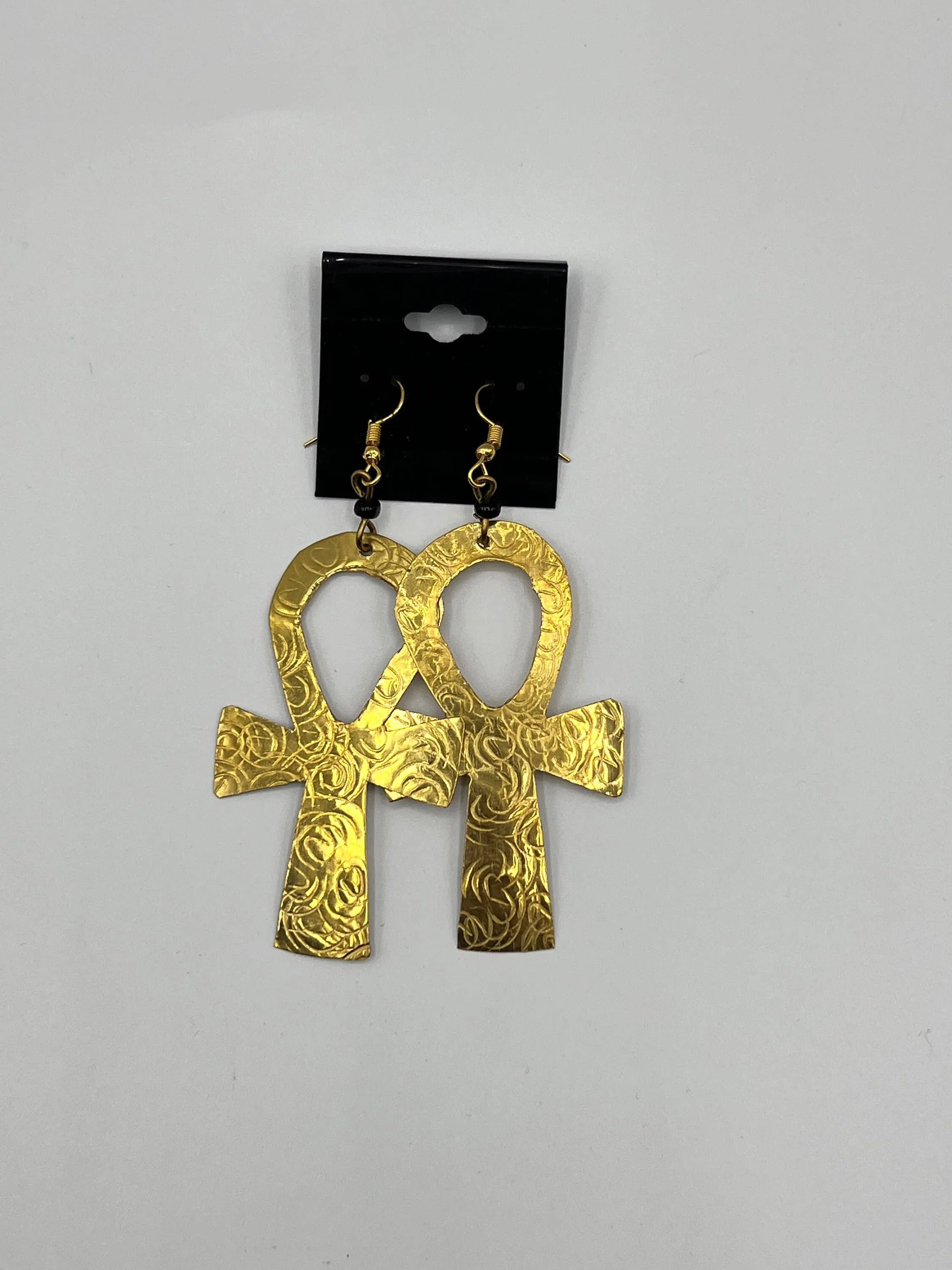 Adinkra Symbol Brass Earrings | Geri's Bluffing Boutique