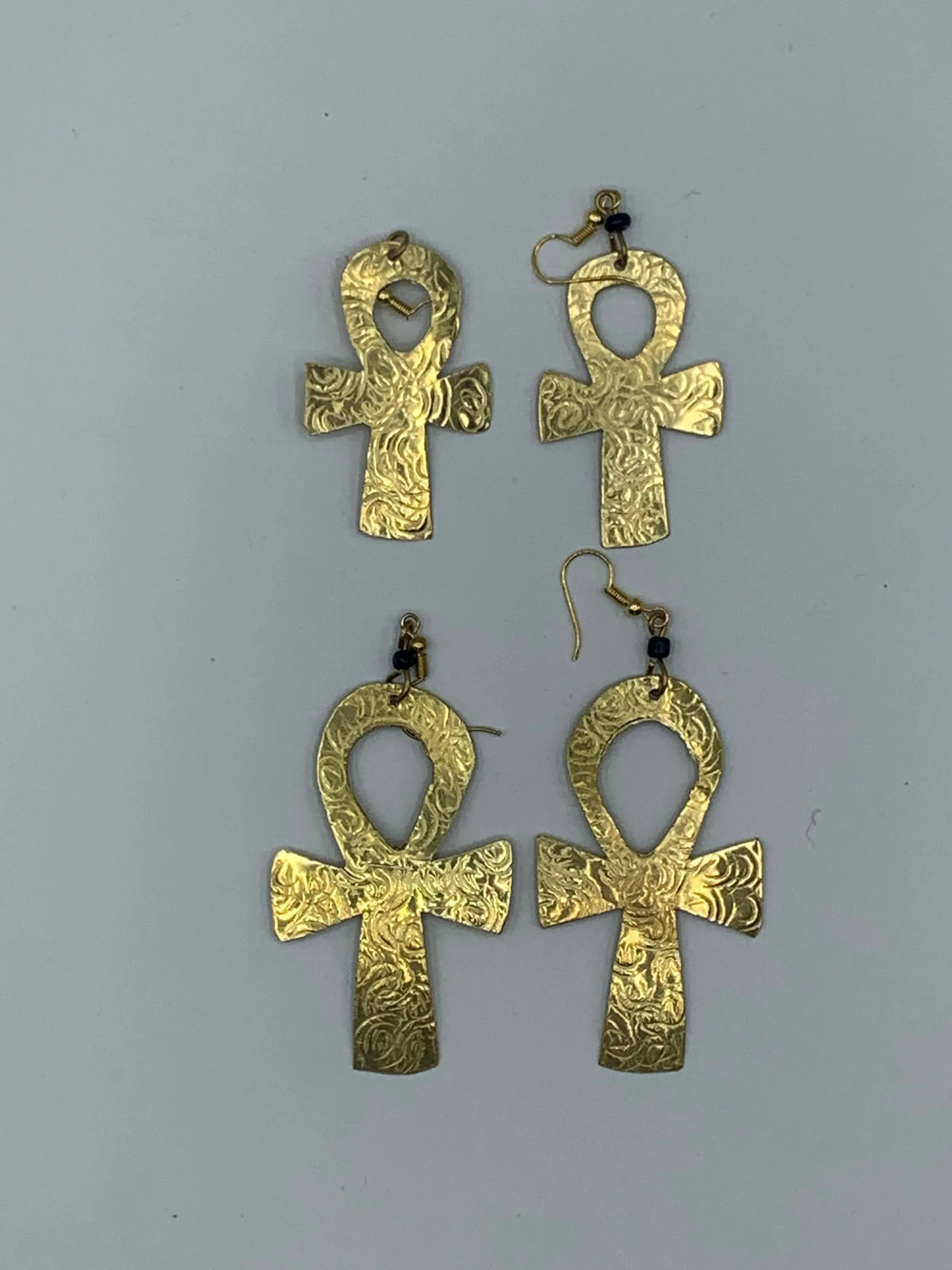 Adinkra Symbol Brass Earrings | Geri's Bluffing Boutique