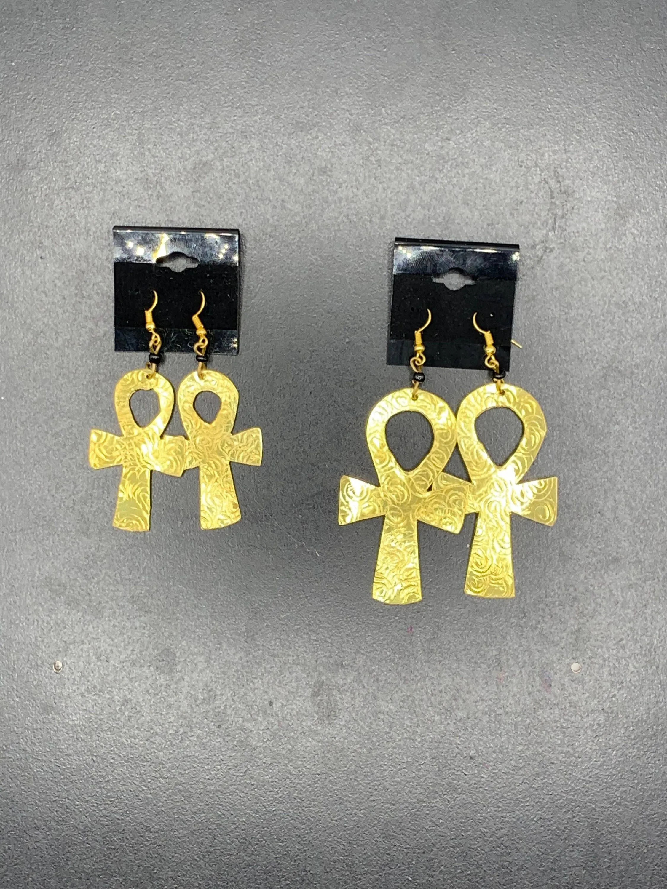 Adinkra Symbol Brass Earrings | Geri's Bluffing Boutique