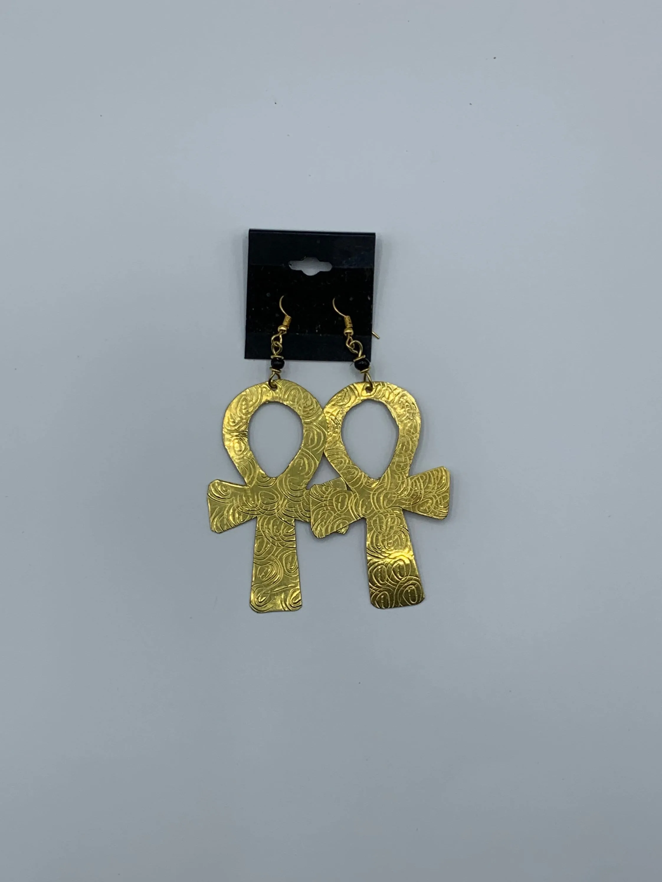 Adinkra Symbol Brass Earrings | Geri's Bluffing Boutique