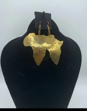 Adinkra Symbol Brass Earrings | Geri's Bluffing Boutique