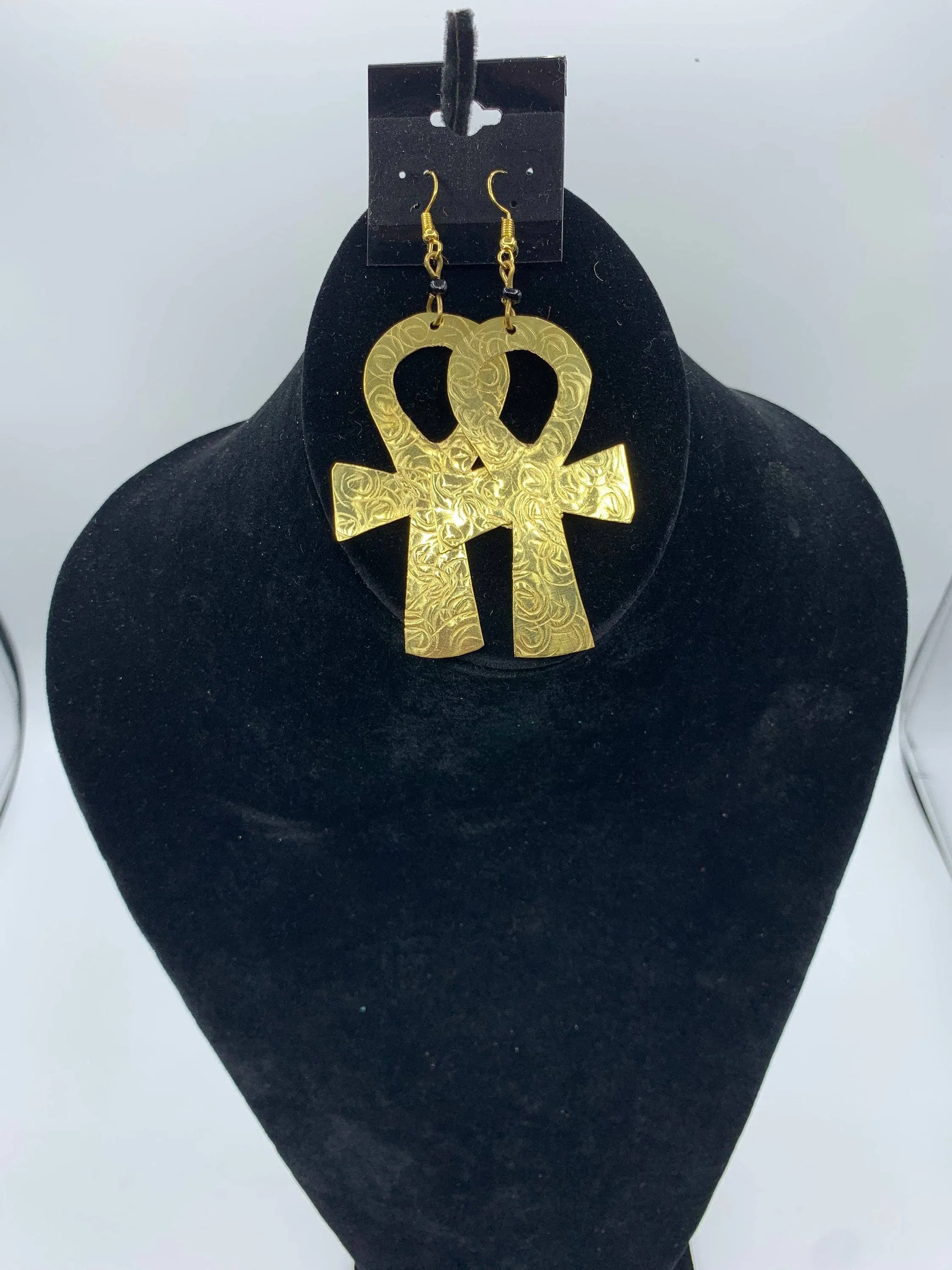 Adinkra Symbol Brass Earrings | Geri's Bluffing Boutique