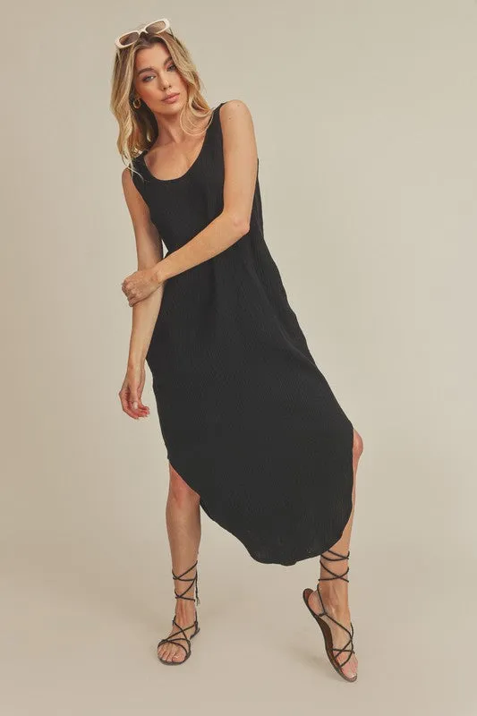 Aemi   Co Daisy Sleeveless Rounded Slit Hem Long Dress