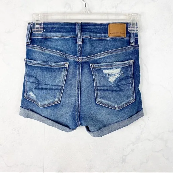 [AEO] Classic Distressed Denim Jean Shorts