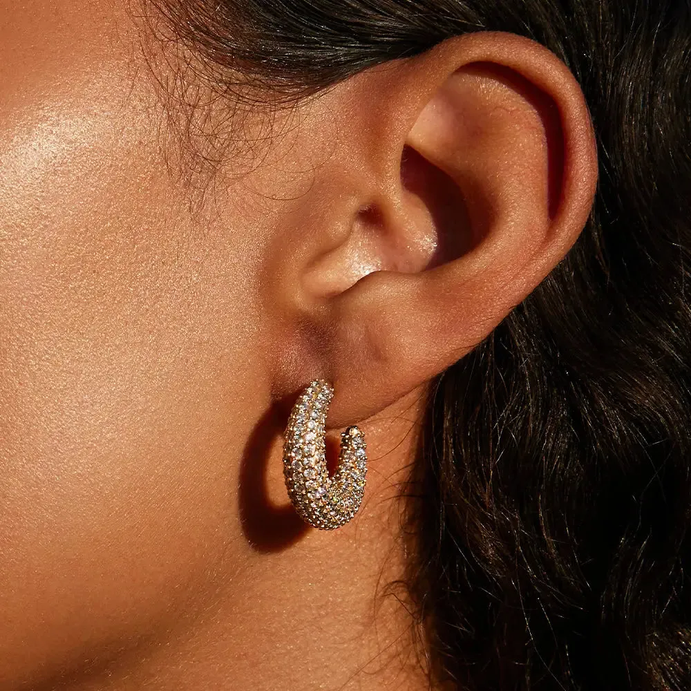 Agapée - Aura Pave Earrings (Gold)