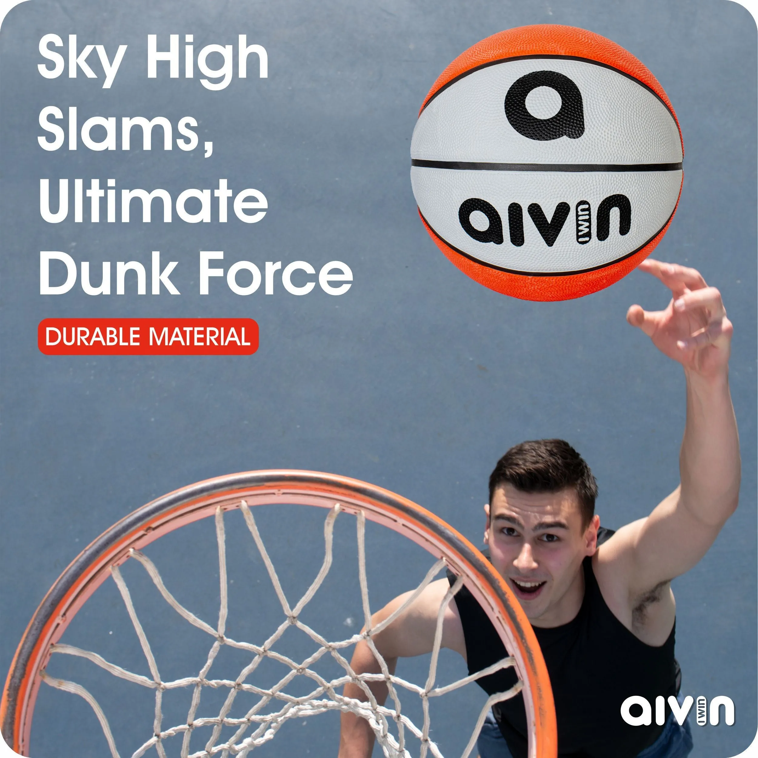 AIVIN ON SET BASKETBALL - GREY RED NO. 7
