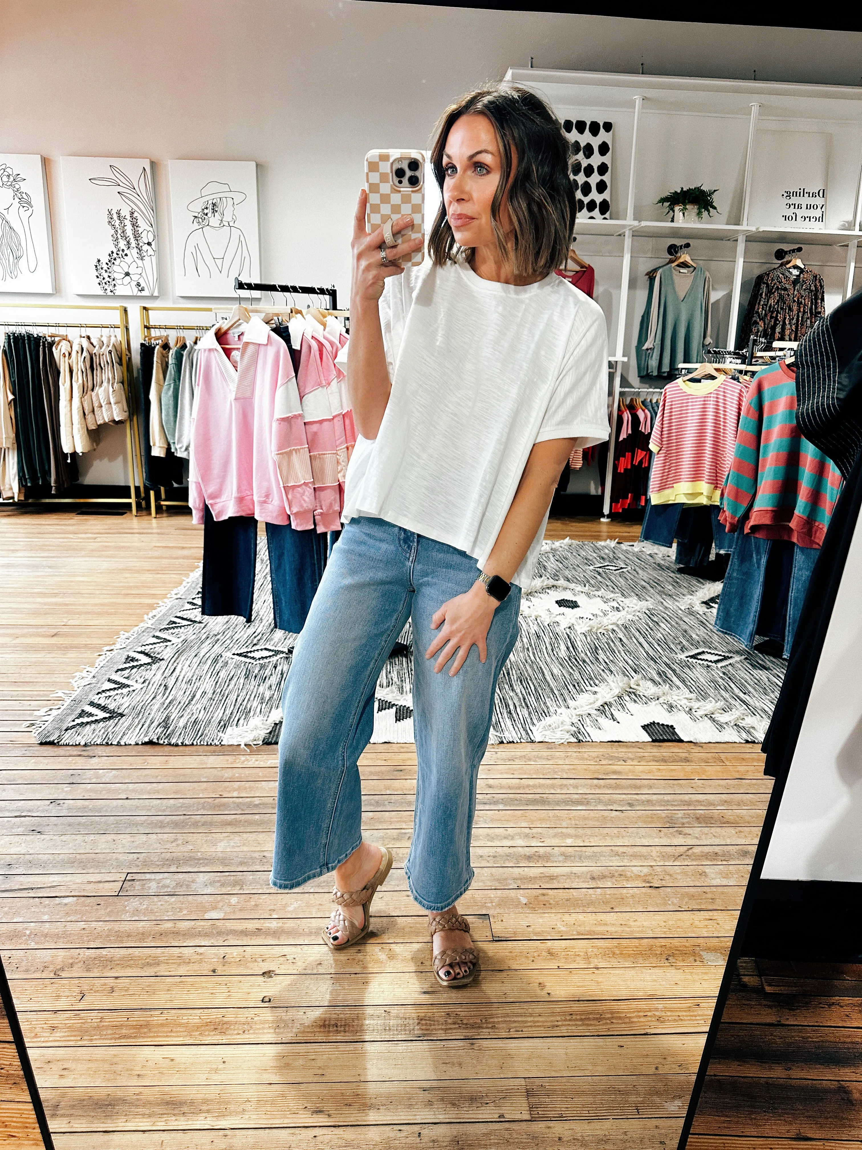 Alba Slub Knit Drop Shoulder Tee