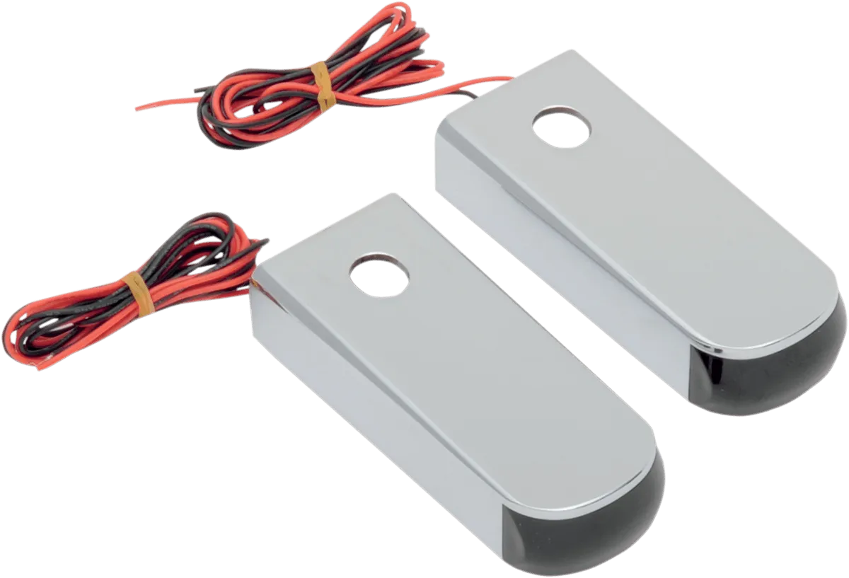 Alloy Art SSL-2 Fender Strut LED Marker Lights - Chrome with Red LED - Smoke Lens