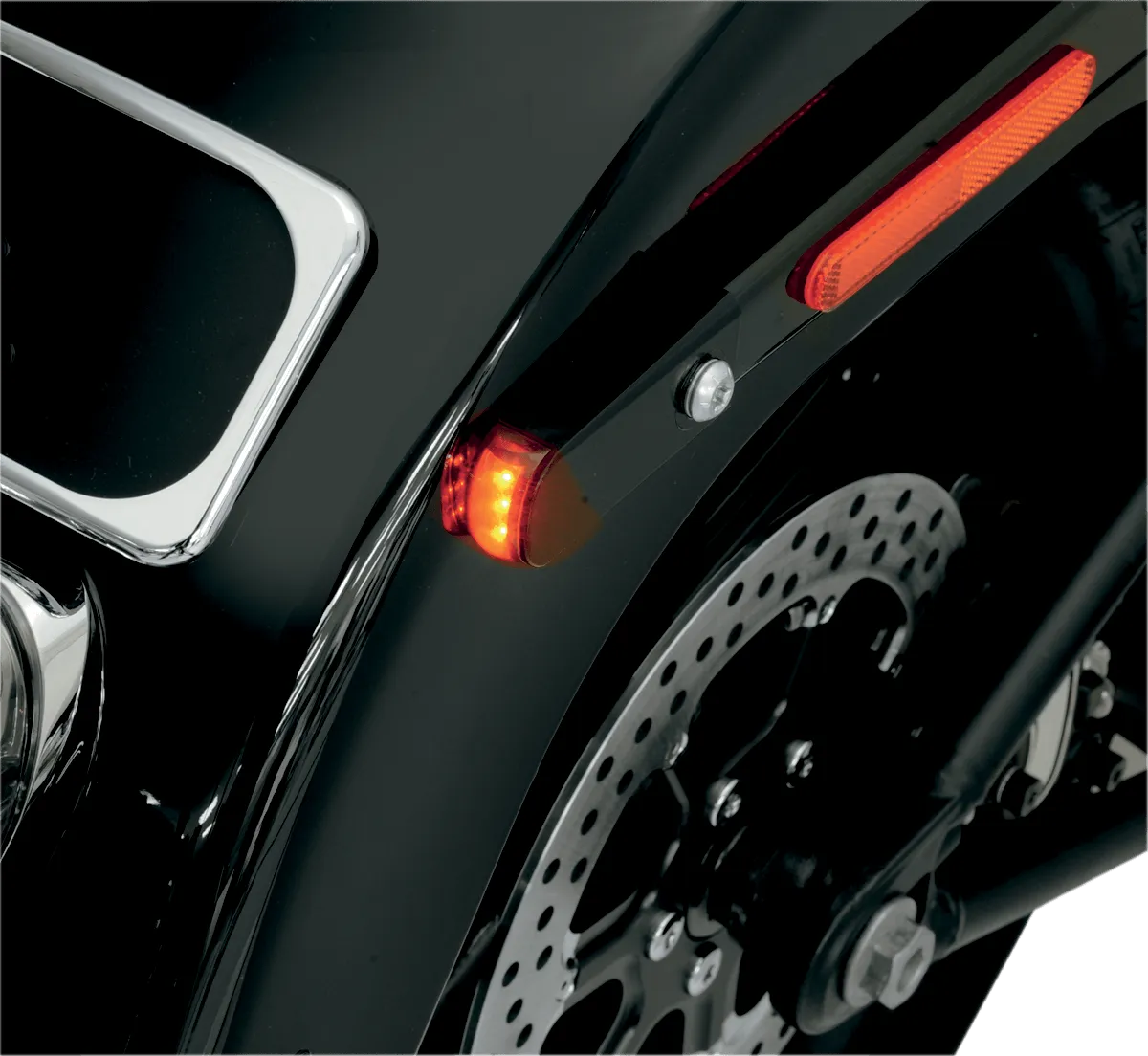 Alloy Art SSL-2R Fender Strut LED Marker Lights - Raw with Red LED - Smoke Lens