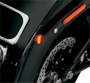 Alloy Art SSL-2R Fender Strut LED Marker Lights - Raw with Red LED - Smoke Lens