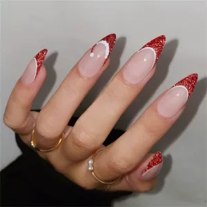 Almond Santa Hats Shining Red