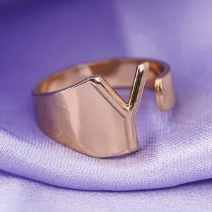 Alphabet Y Gold Band Ring