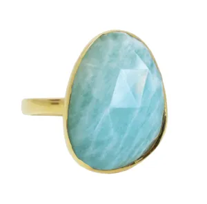 Amazonite Pebble Ring